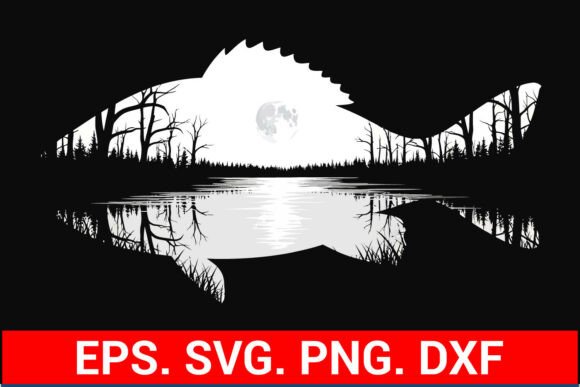 Download Fishing Lake SVG Nature Fish Design. - Nature Collection
