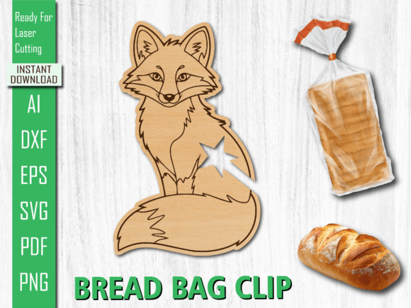 Download Laser Cut Animal Cute Fox Bread Bag Clip - Bag Collection