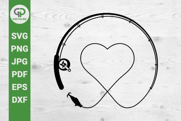 Download Love Fishing SVG Fishing Rod, Heart SVG - Love Collection